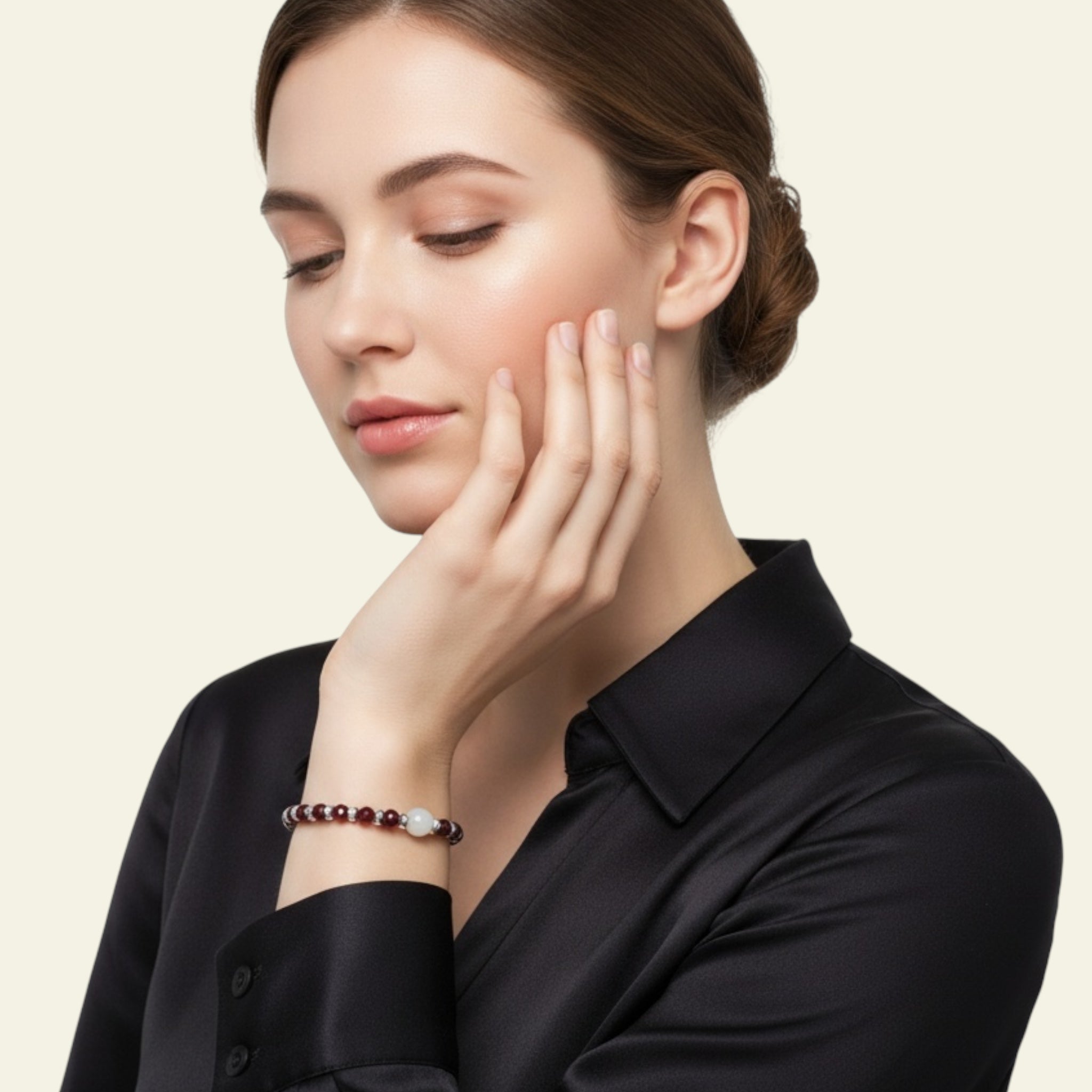 Bracciale con pietre preziose di granato e perle placcate in oro 14k, braccialetto con pietre curative, braccialetto con granato, braccialetto personalizzato - Italia Bracciale con pietre preziose di granato e perle placcate in oro 14k, braccialetto con pietre curative, braccialetto con granato, braccialetto personalizzato - Italia