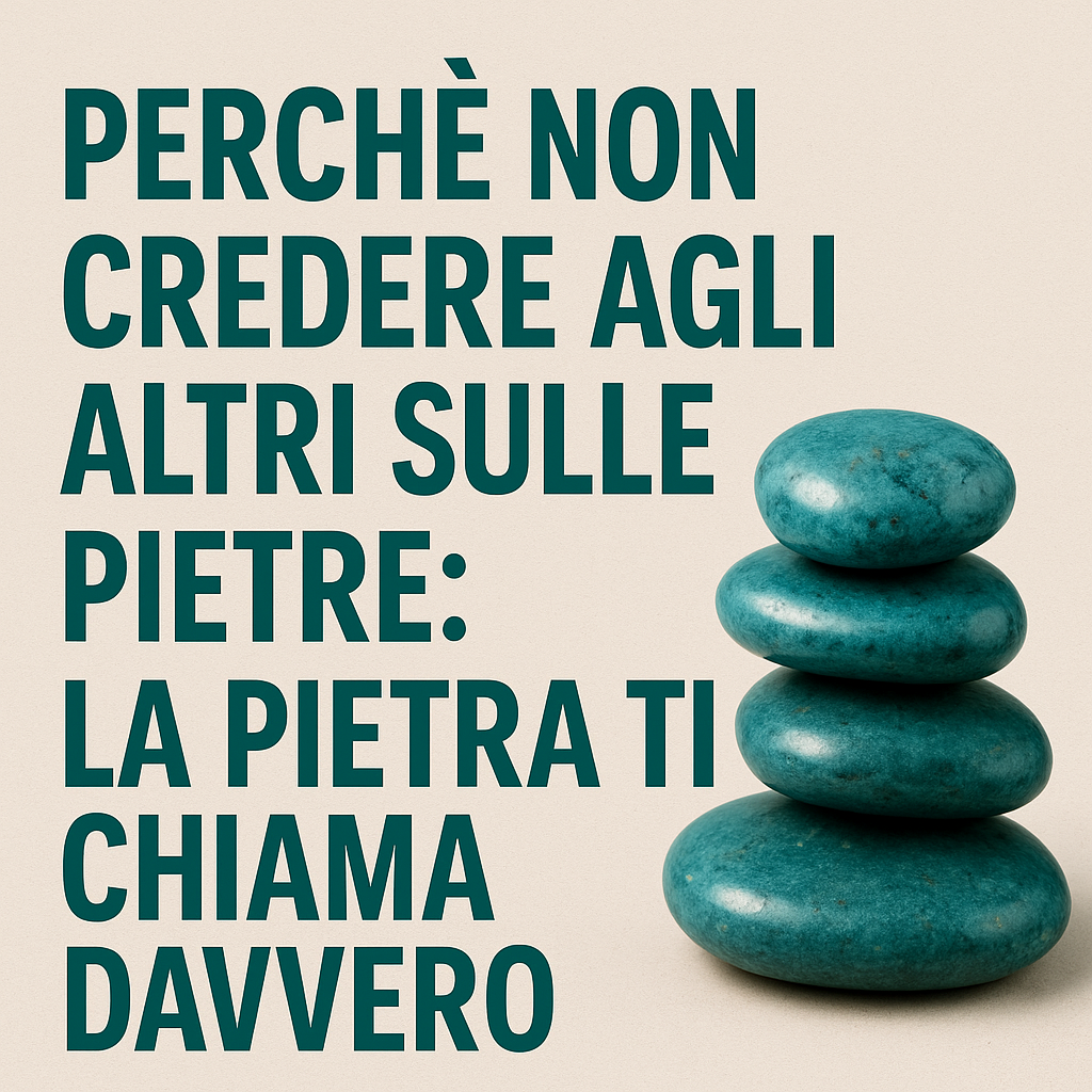 Immagine per l’articolo “La pietra ti chiama”, dedicato a capire perché non bisogna credere alle opinioni degli altri sulle pietre ma ascoltare la propria energia.