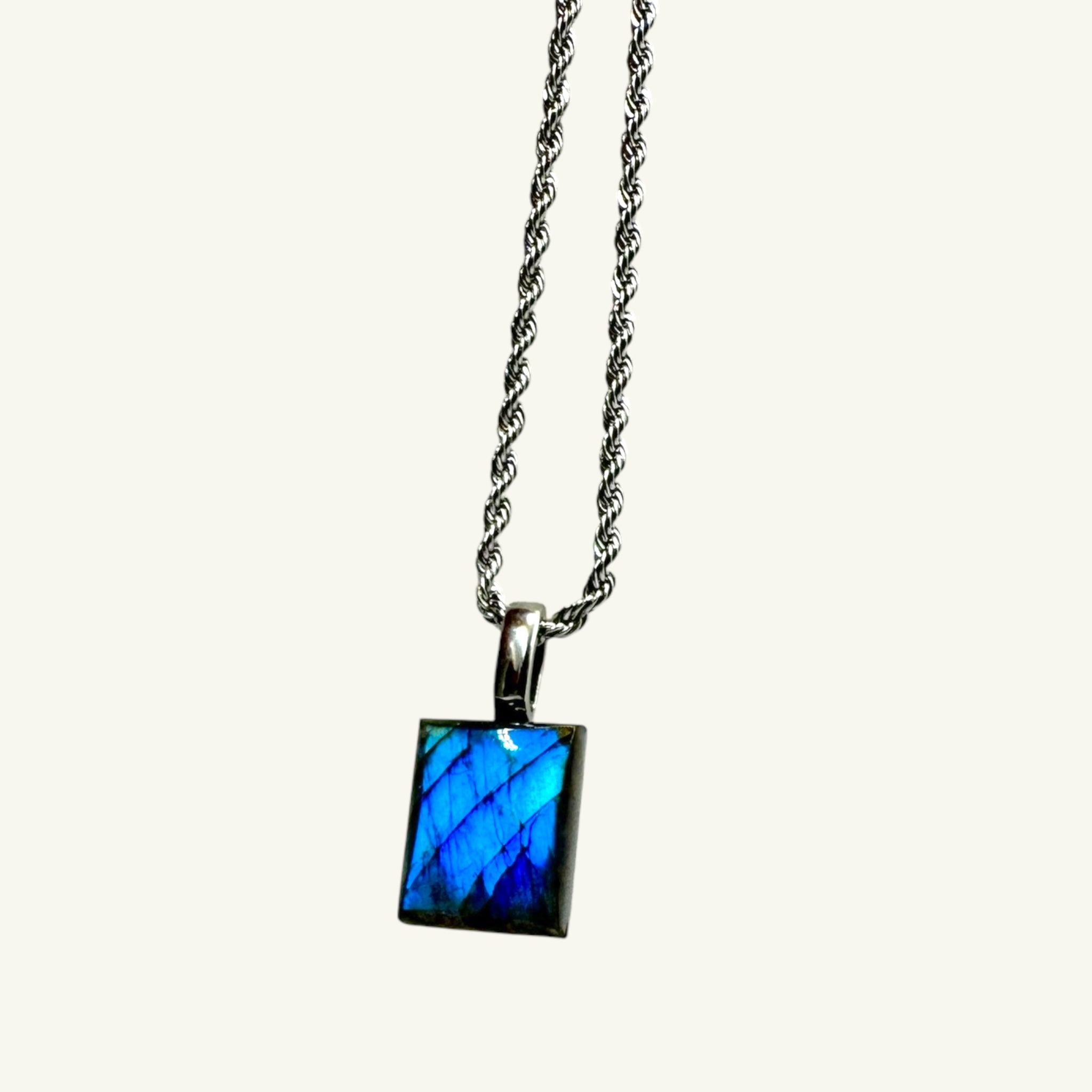 Collana labradorite  15x13mm Sharifa Crystals