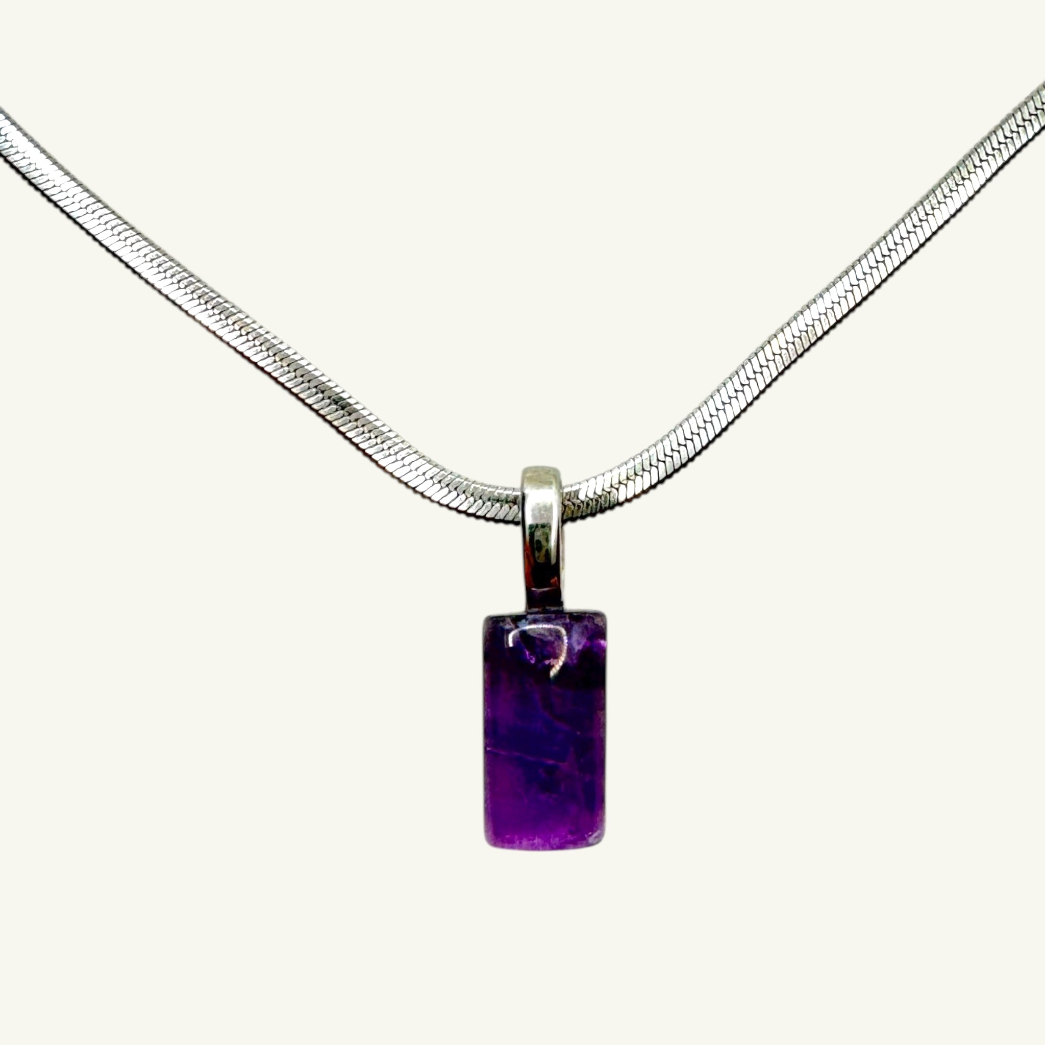 Collana ametista 16x9 mm Sharifa Crystals