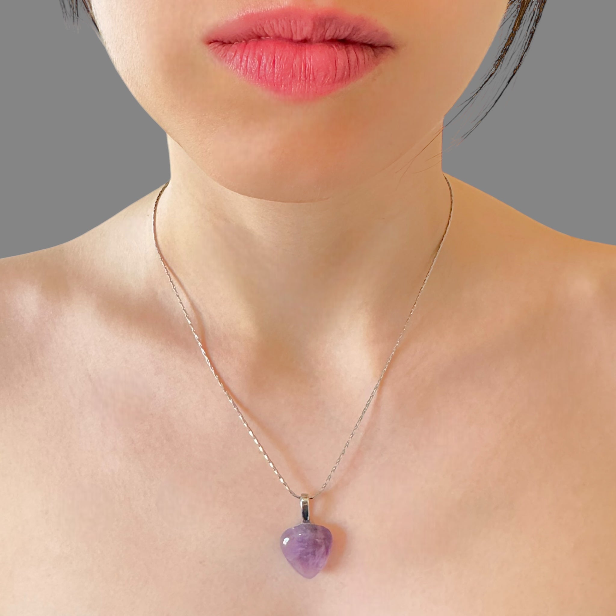 Collana ametista 20x18 mm Sharifa Crystals
