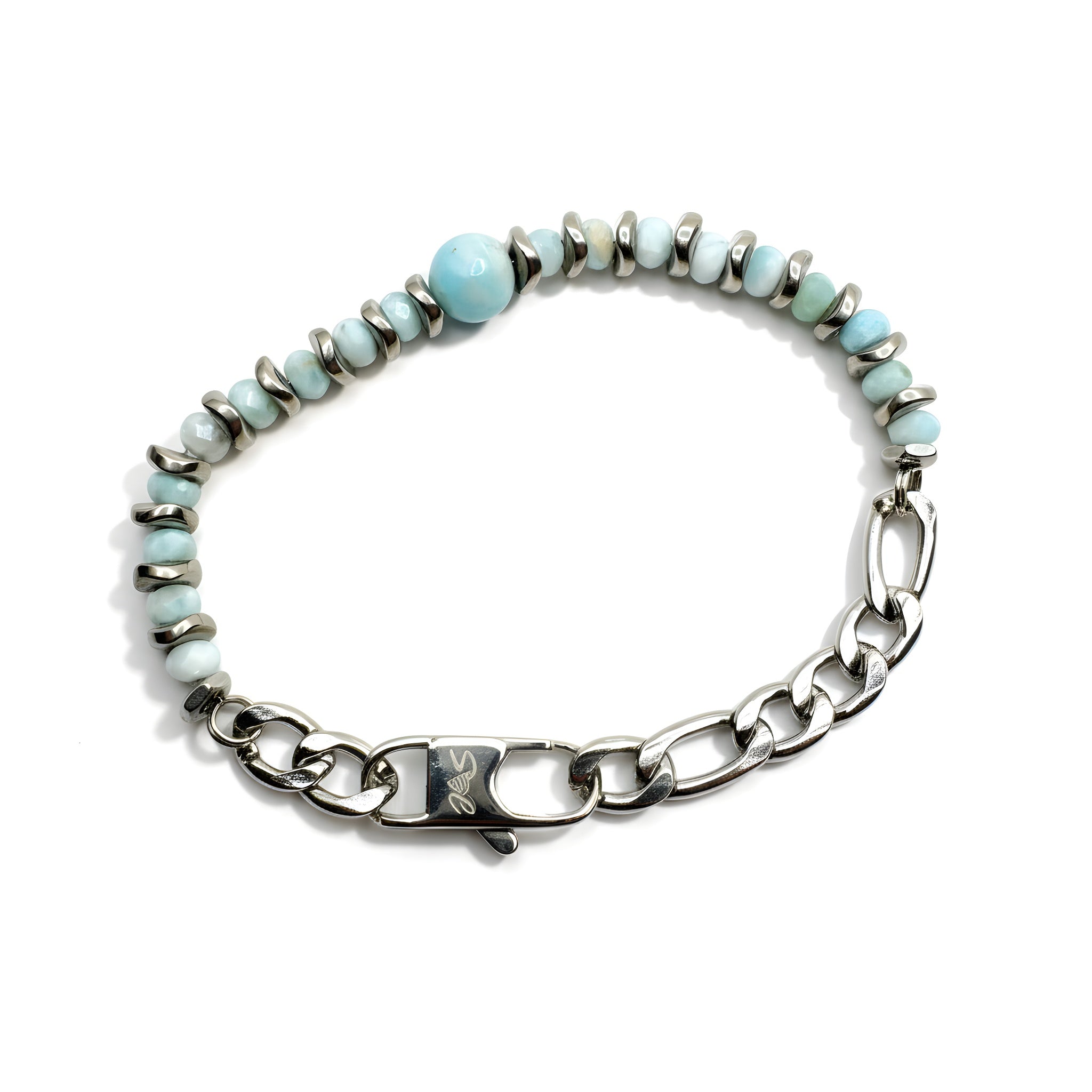 gioiello larimar donna regolabile 16-21 cm