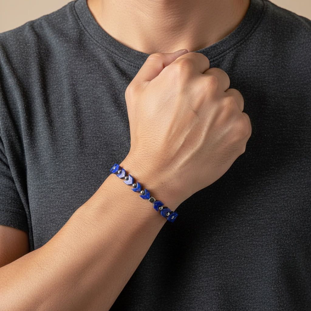 Bracciale ematite blu Sharifa Crystals