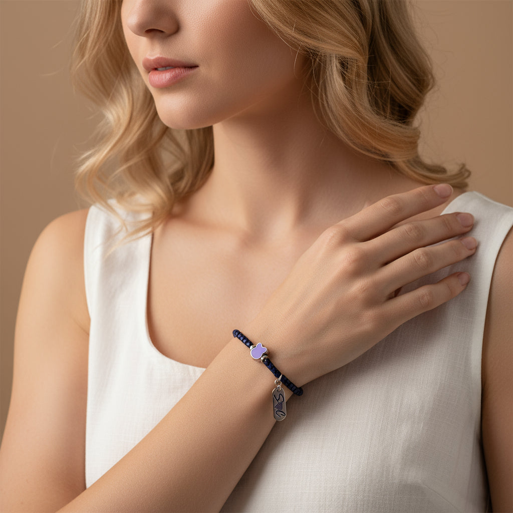 Bracciale ematite viola Sharifa Crystals