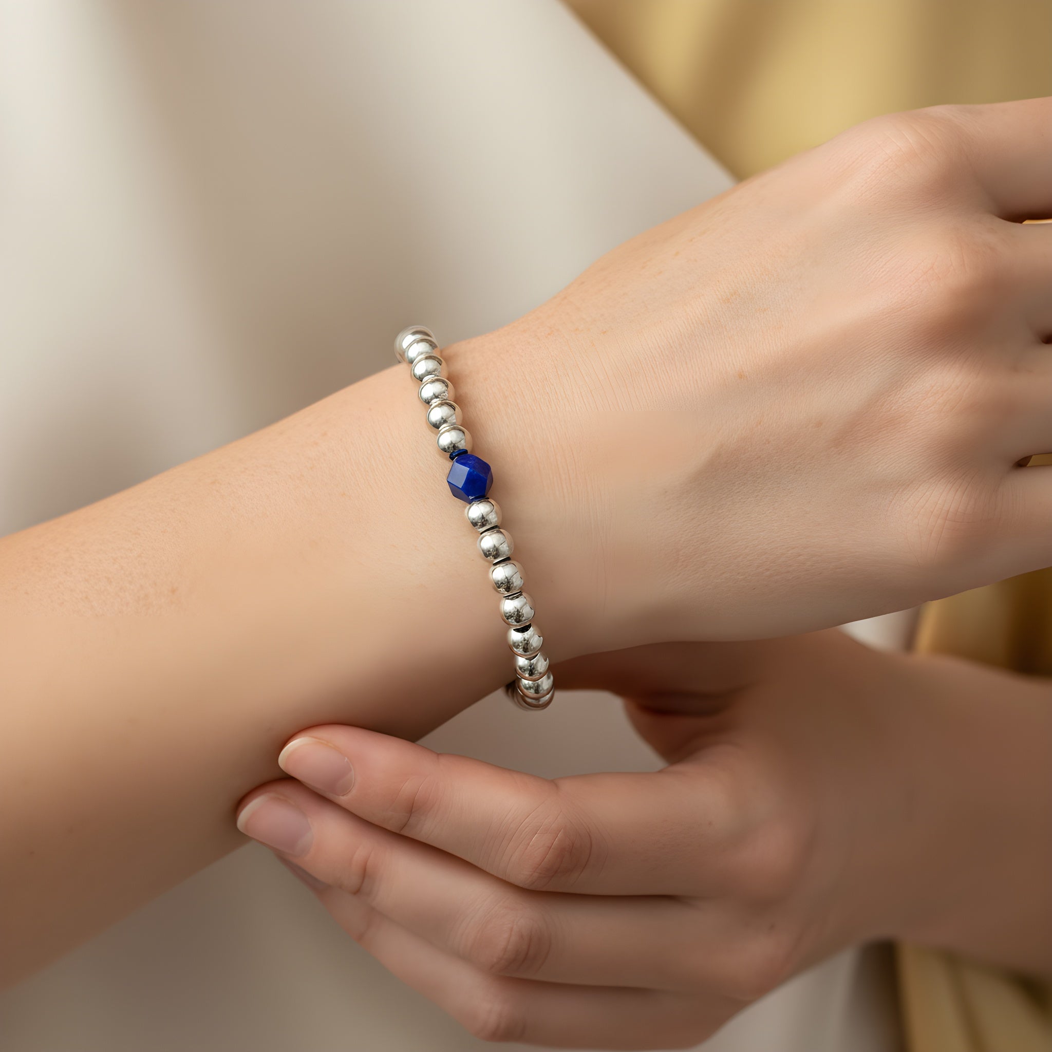 bracciale lapislazzuli donna charm love elegante