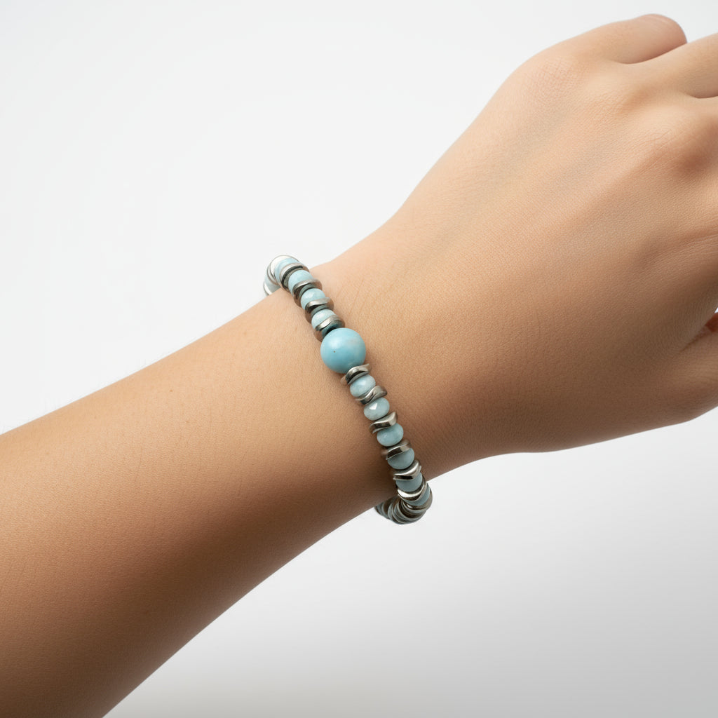 bracciale larimar artigianale made in italy sharifacrystals