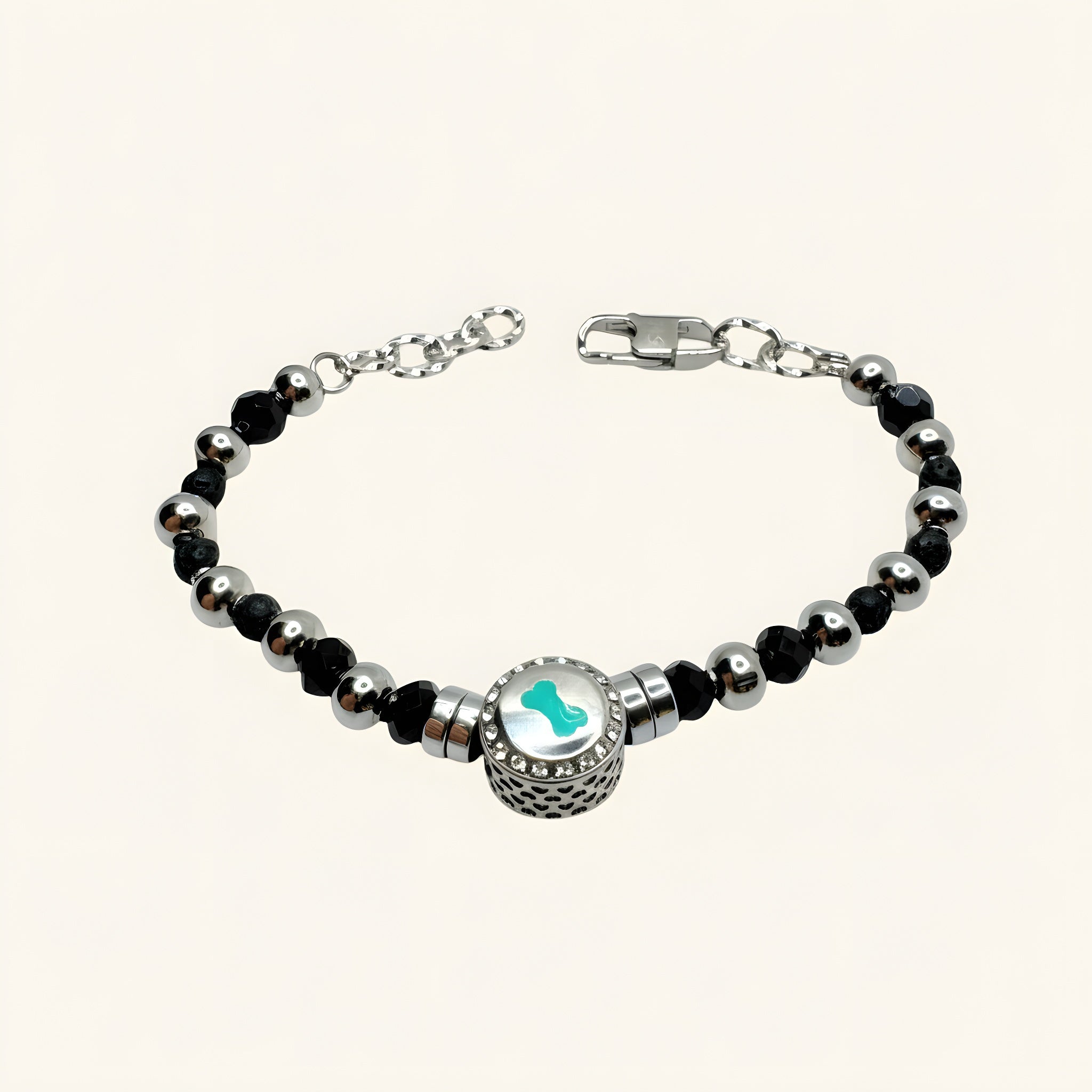 bracciale onice pietra naturale elegante donna uomo sharifacrystals