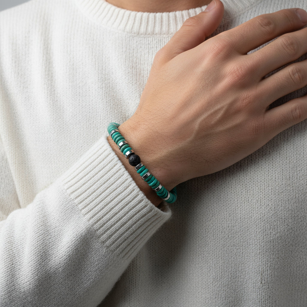 Bracciale pasta di turchese Sharifa Crystals