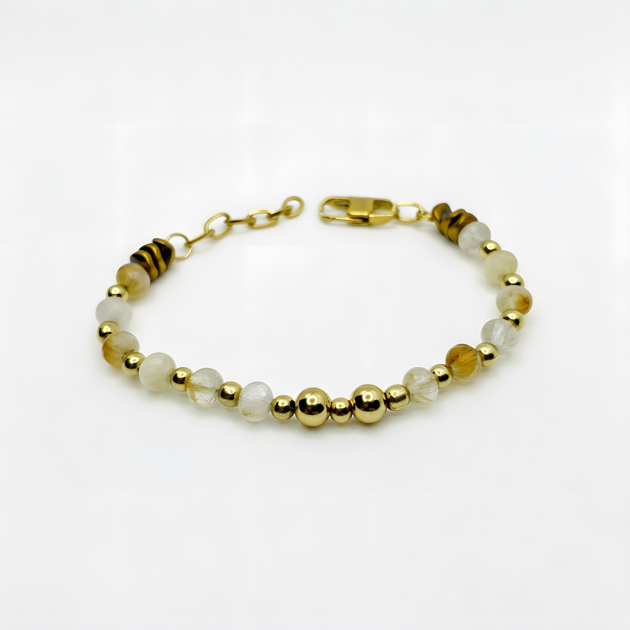 bracciale quarzo citrino regolabile 17-20 cm sharifacrystals