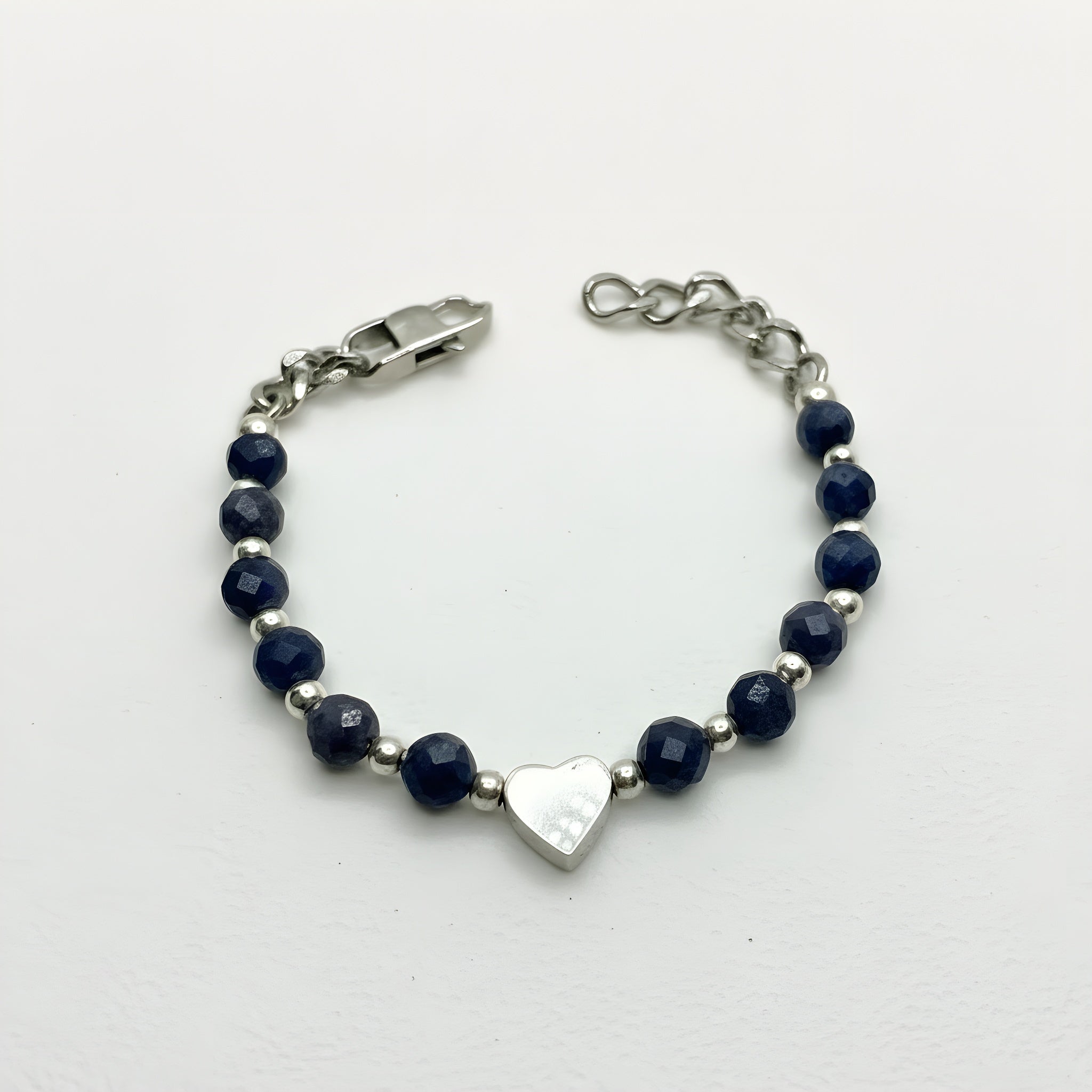 Bracciale zaffiro sfaccettato 5x5 mm Sharifa Crystals