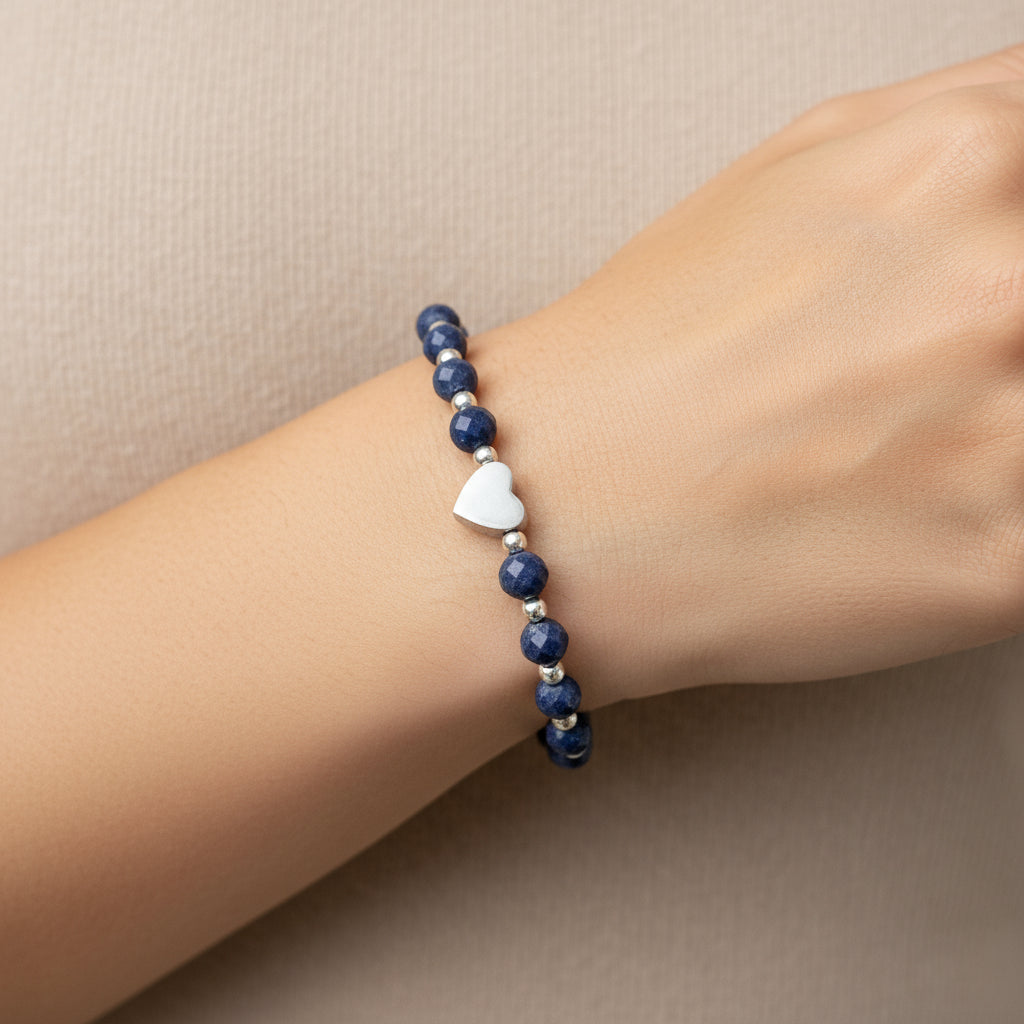 Bracciale zaffiro sfaccettato 5x5 mm Sharifa Crystals