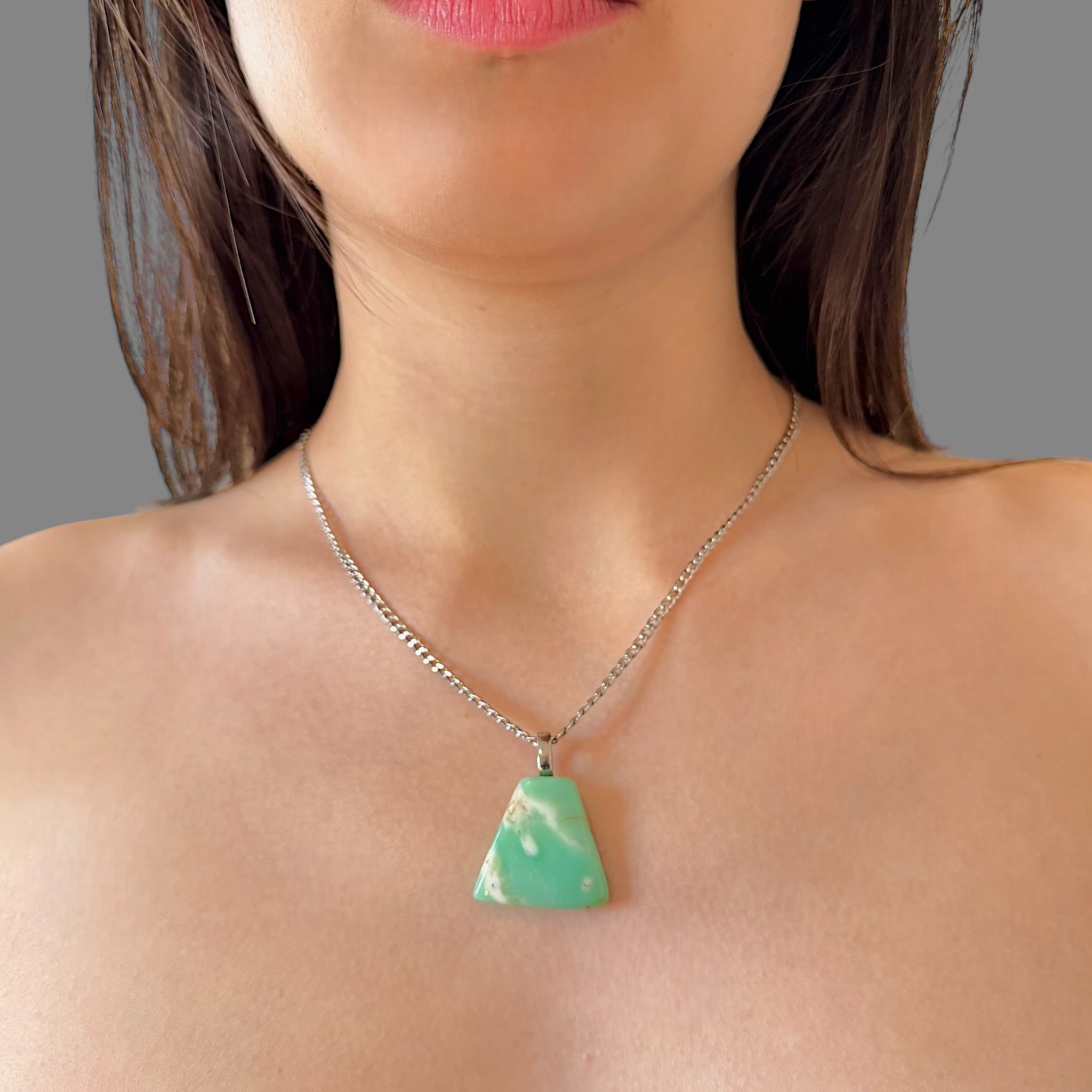 Collana crisoprasio 25x15-25 mm Sharifa Crystals