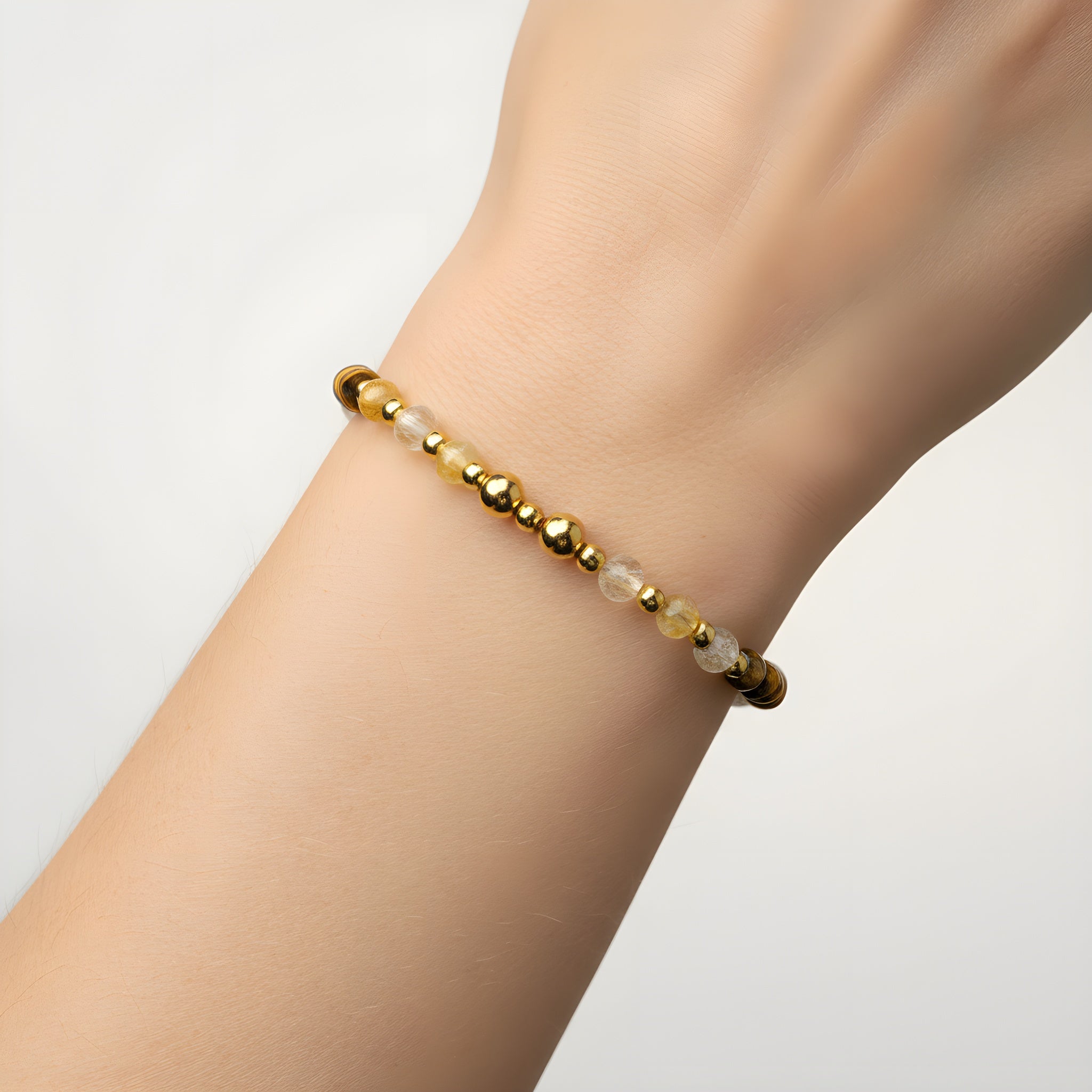 bracciale quarzo citrino naturale sfaccettato sharifacrystals