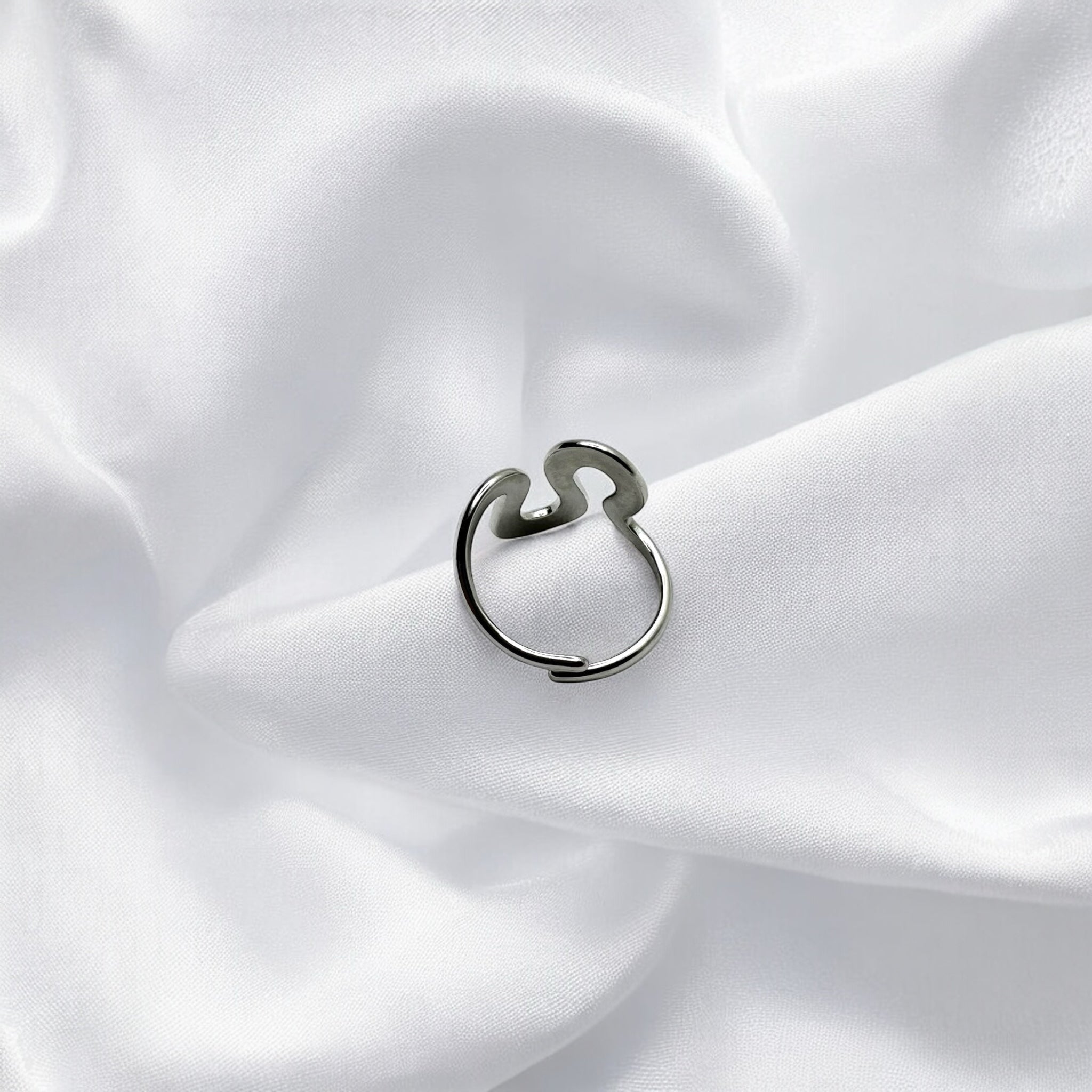 Anello spira silver regolabile Sharifa Crystals
